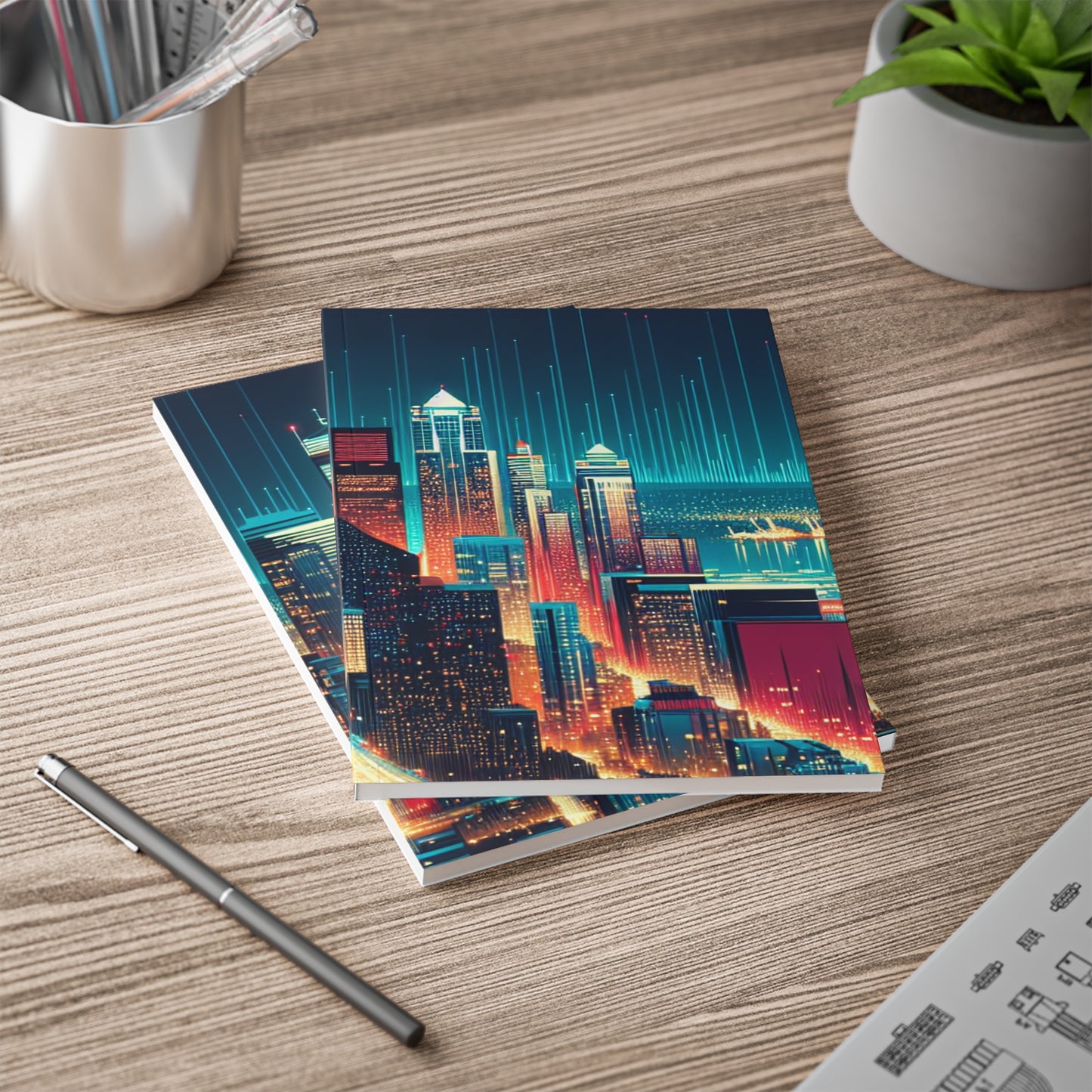 Seattle Waterfront Softcover Notebook