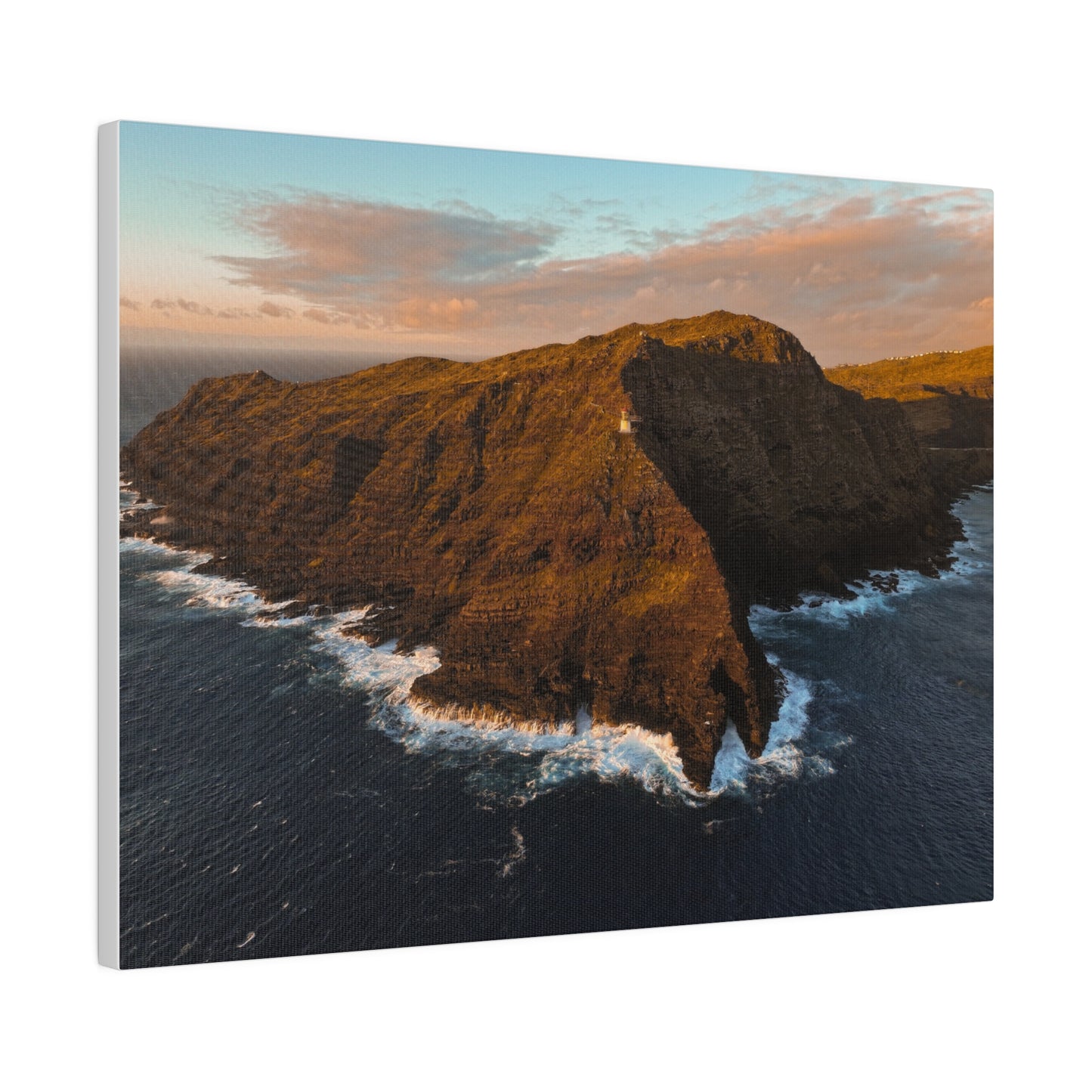 Oahu's Makapu'u Lighthouse Golden Hour Sunrise shot by Drone