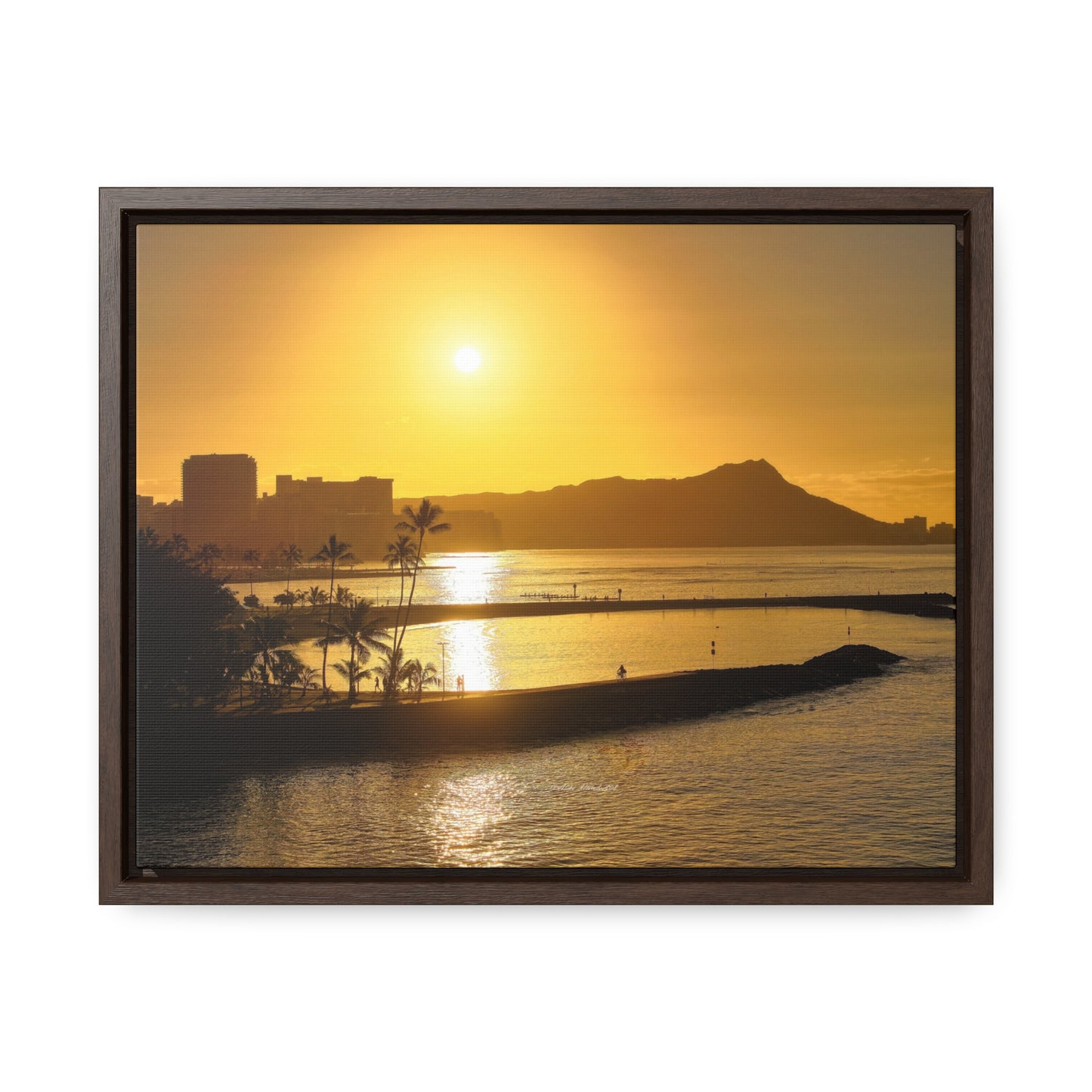 Morning Sunrise over Diamond Head Oahu Canvas