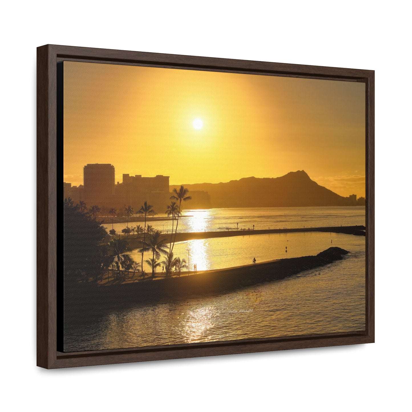 Morning Sunrise over Diamond Head Oahu Canvas