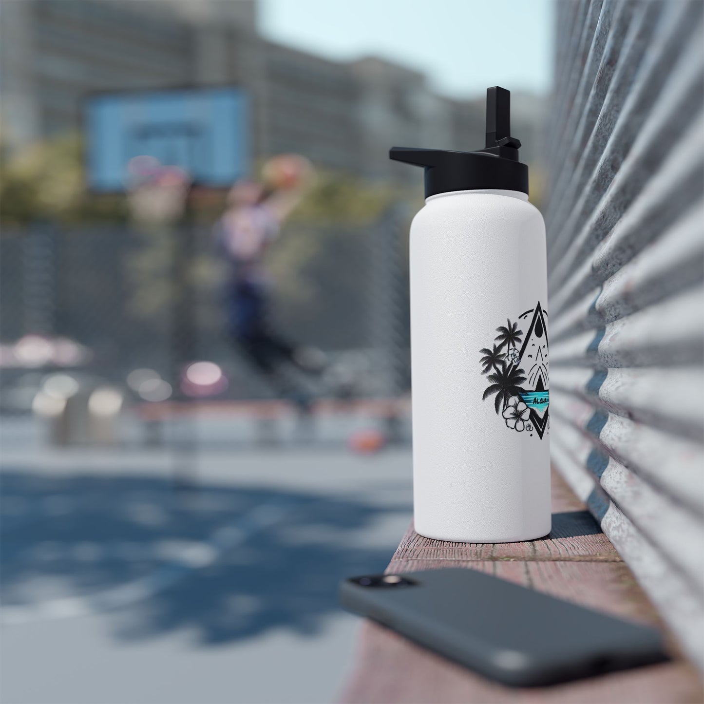 Made with Aloha Stainless Steel Water Bottle, Standard Lid
