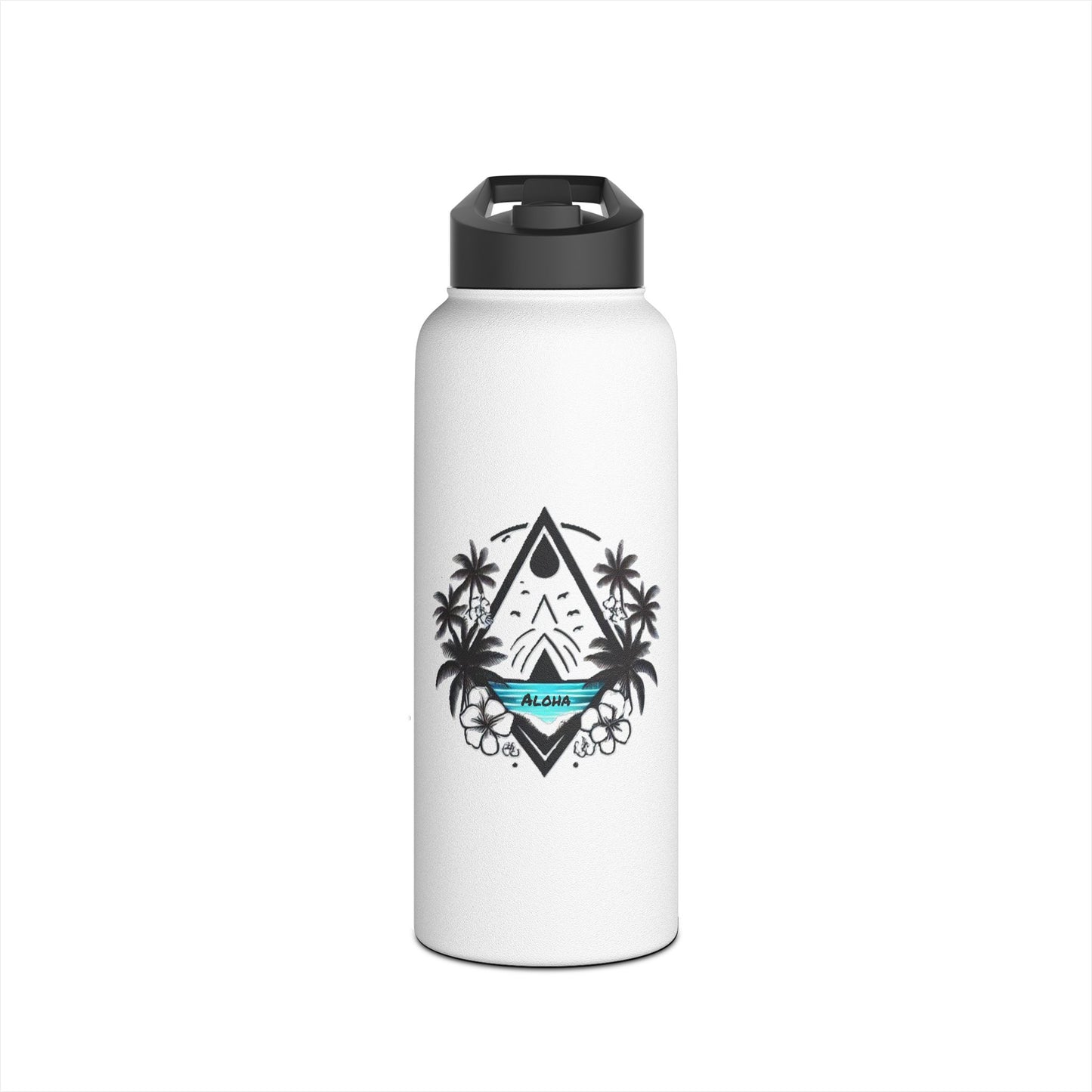 Made with Aloha Stainless Steel Water Bottle, Standard Lid