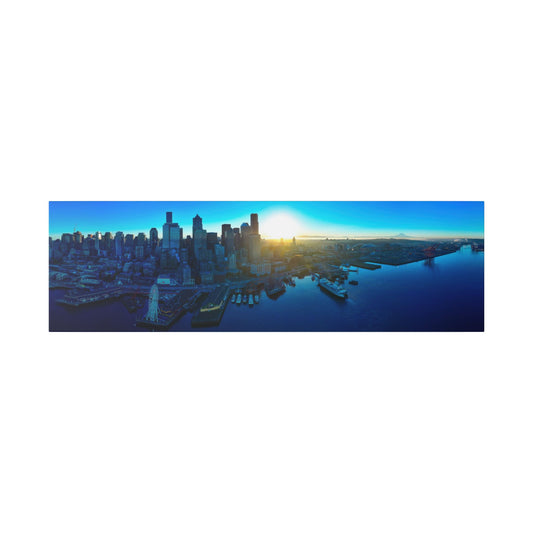 Panoramic View of Seattle Sunrise