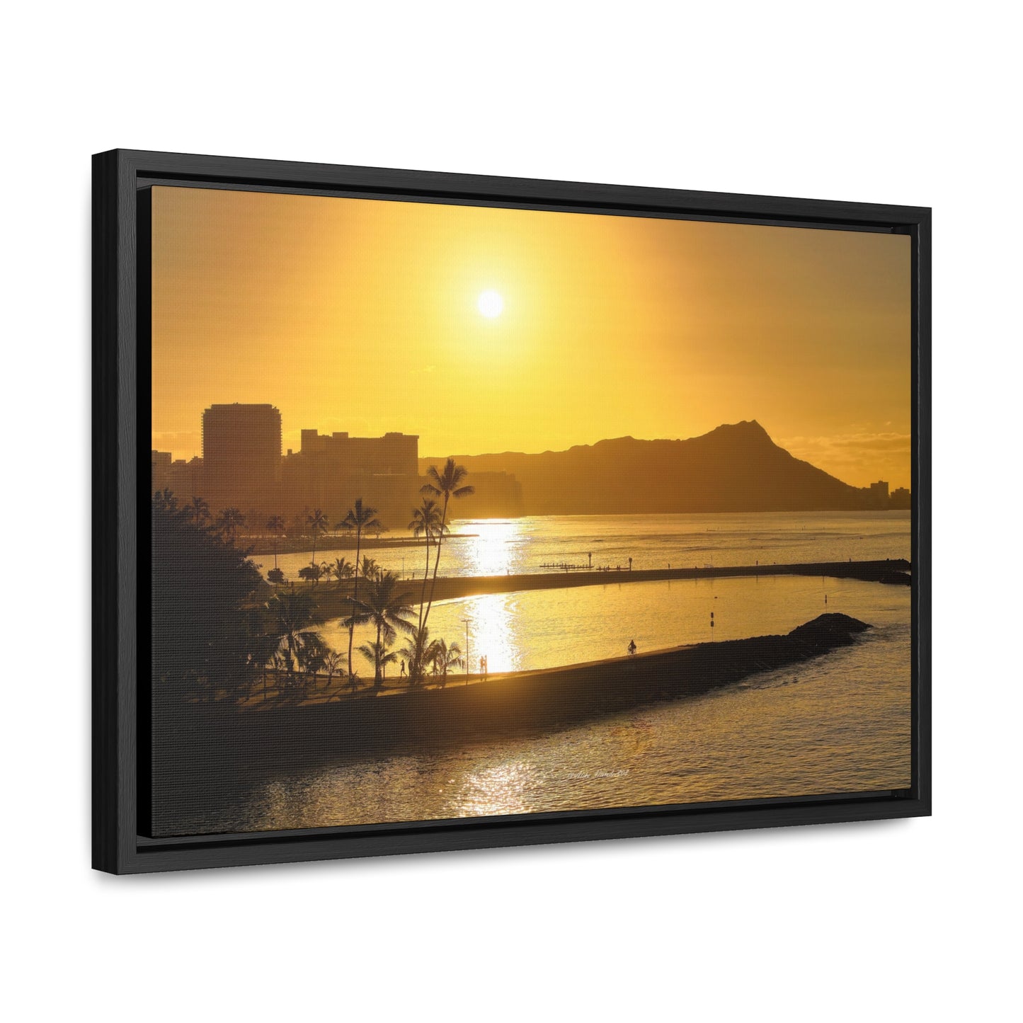 Morning Sunrise over Diamond Head Oahu Canvas
