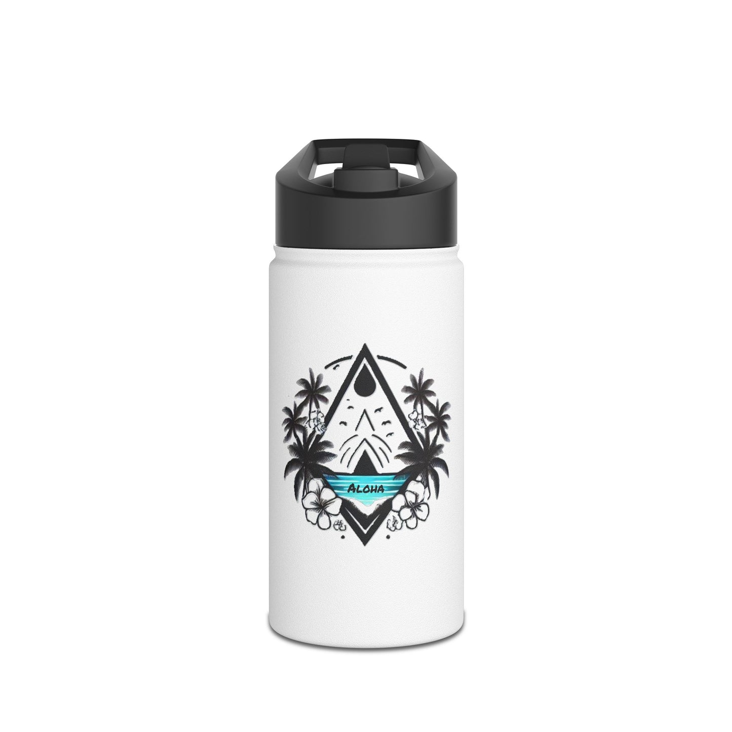 Made with Aloha Stainless Steel Water Bottle, Standard Lid