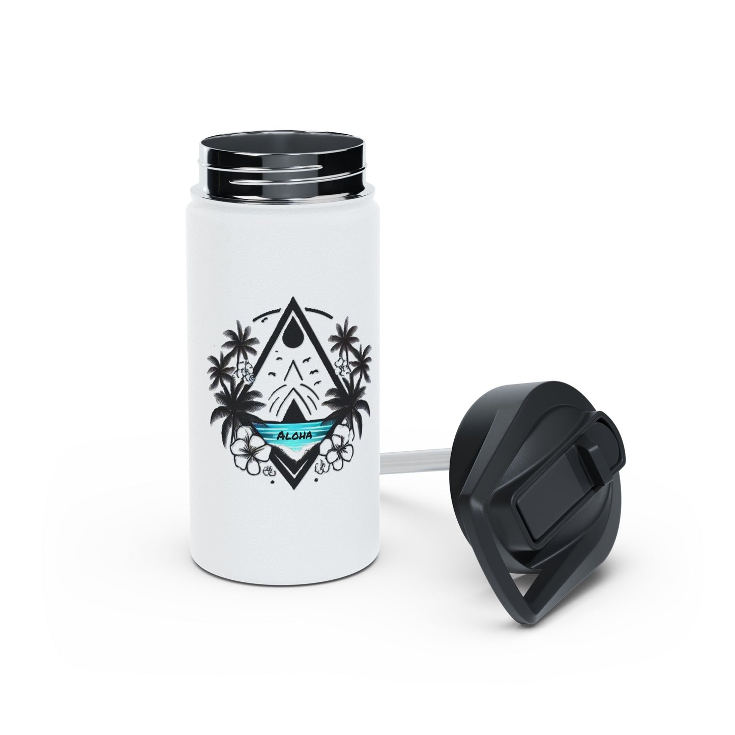 Made with Aloha Stainless Steel Water Bottle, Standard Lid