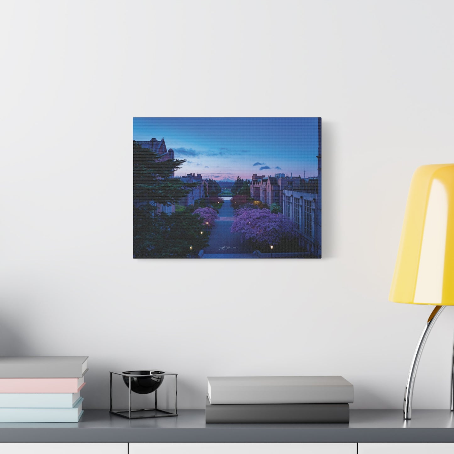 Cherry Blossom Dreams: Seattle's Mt. Rainier Canvas Wall Art