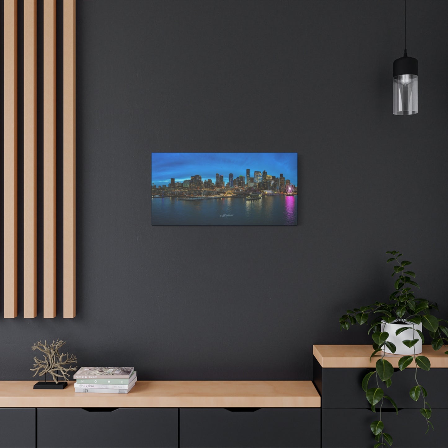 Blue Hour Seattle Waterfront Panoramic